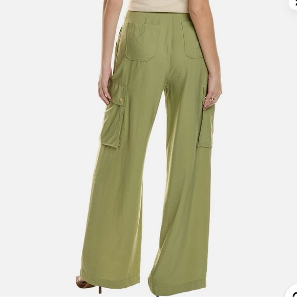 Ramy Brook Pants - RAMY BROOK EMIL PANT SIZE 2 NWT Olive Green Wide-Leg Cargo Pants LOOK!